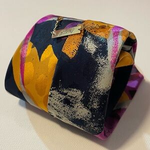 Brioni Men’s 100% Silk Abstract Art To Wear Colorful Tie
